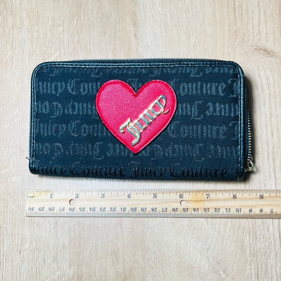 Juicy Couture Black Wallet with Red Heart Accent - Picture 2 of 4